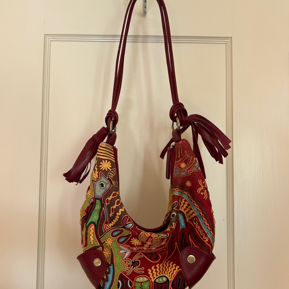 Colorful Patterned Hobo Bag
